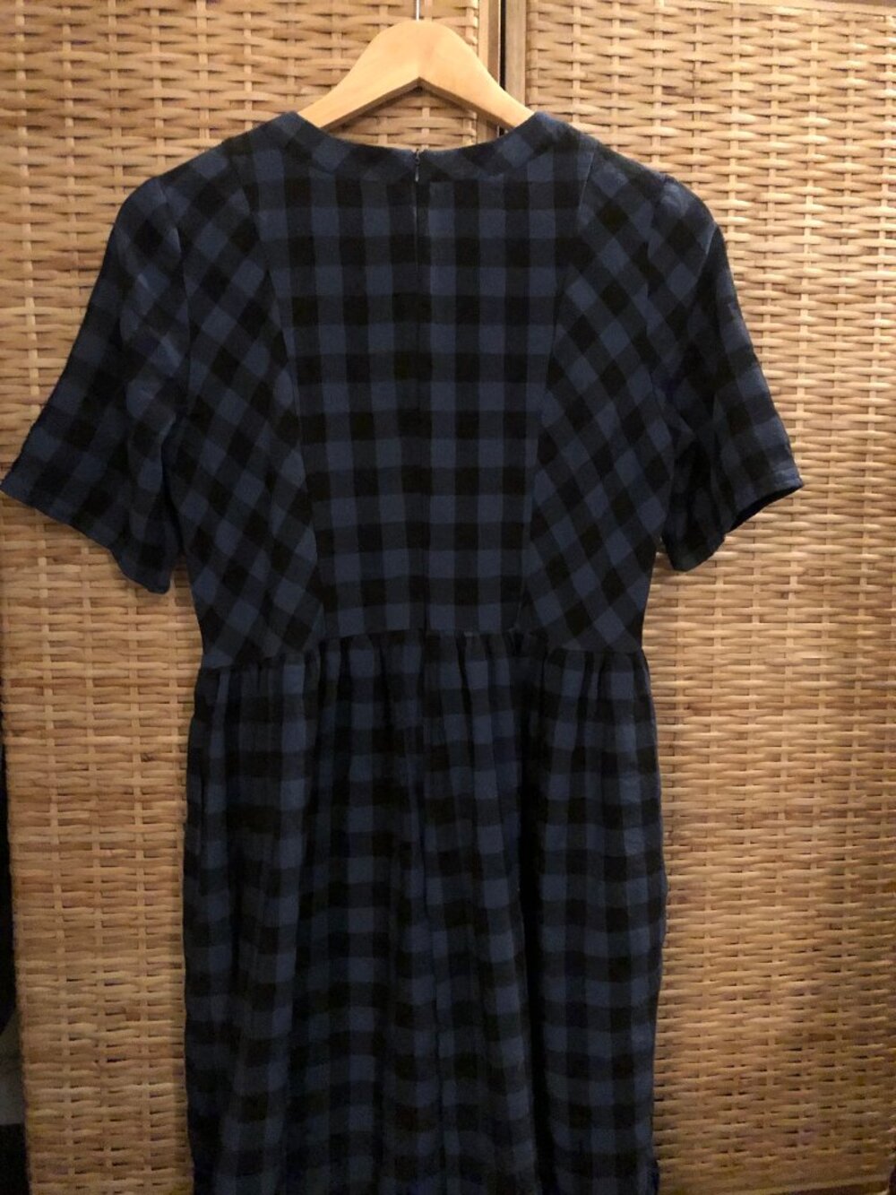 💙🖤 Handmade Cotton Blend Gingham Maxi Dress | Cottagecore Farmhouse Charm - Picture 3 of 5